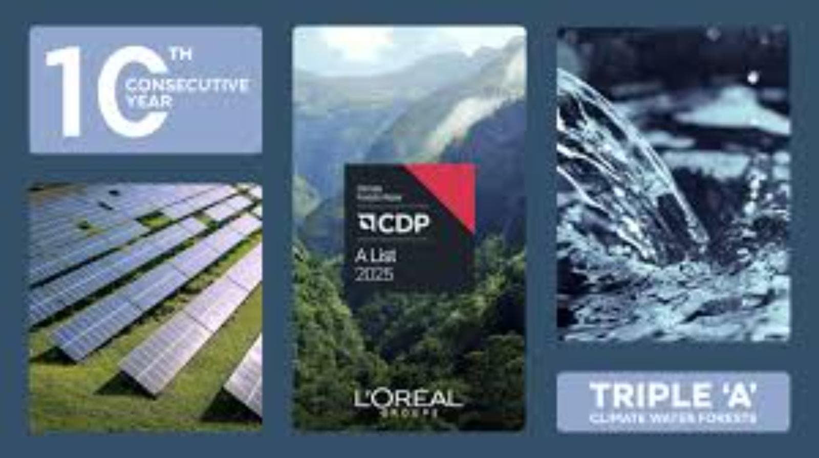 L'Oréal Groupe recibe por décima vez consecutiva la calificación triple A de CDP en sostenibilidad ambiental