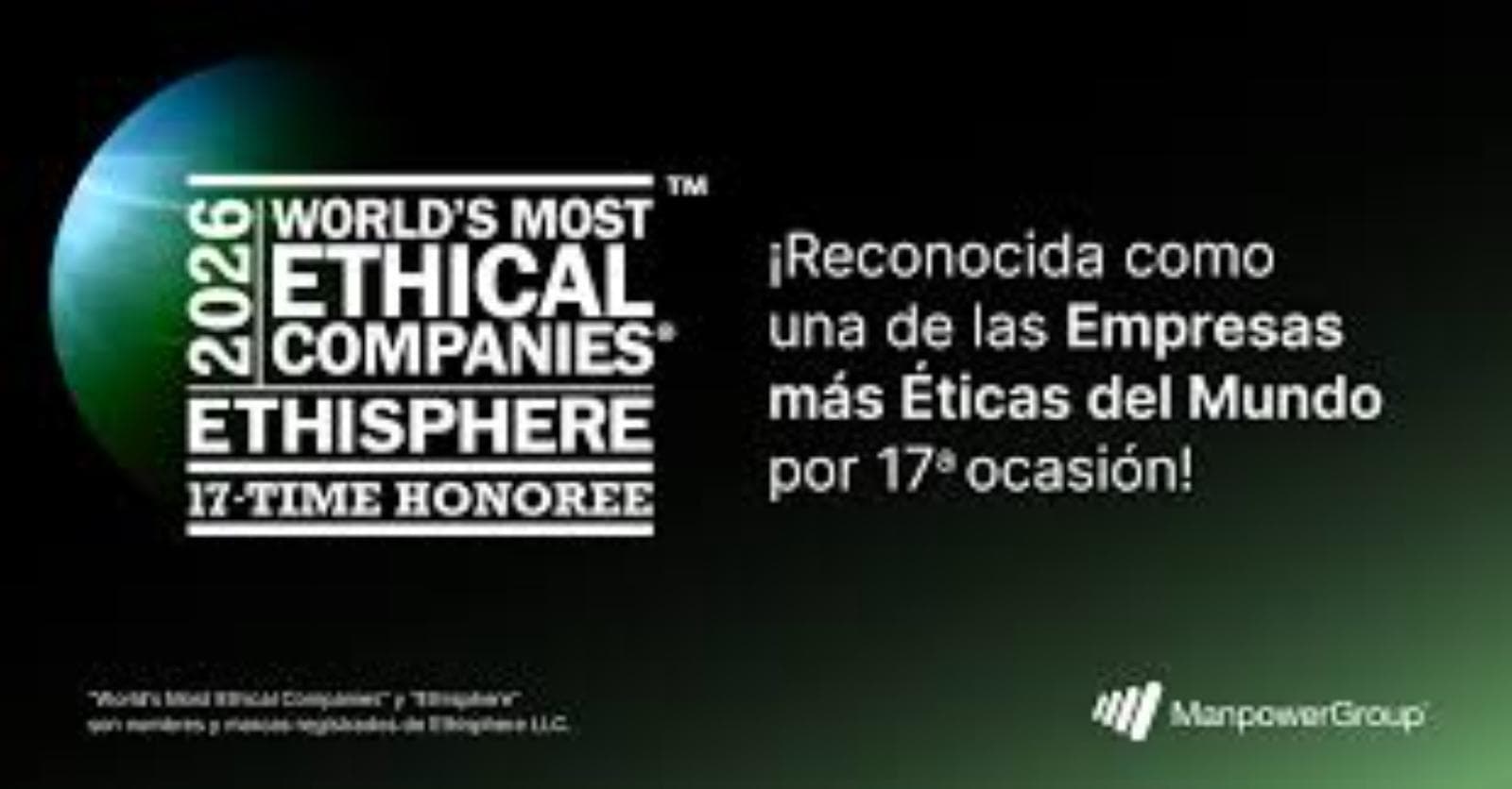 ManpowerGroup suma por 17ª vez el reconocimiento de Ethisphere a la ética empresarial