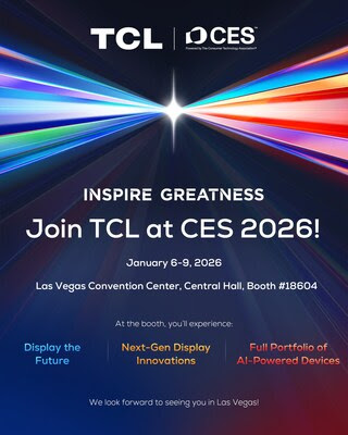 TCL exhibirá innovaciones en visualización y dispositivos con IA en CES 2026 en Las Vegas