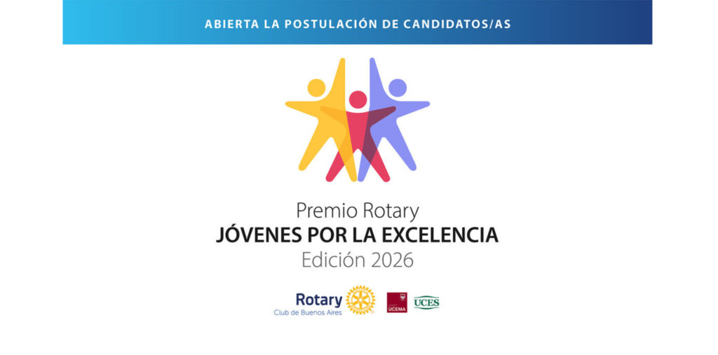 Rotary Club de Buenos Aires abre postulaciones 2026 para el Premio Jóvenes por la Excelencia